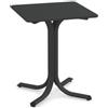 Emu Table System, Tavolo bordo tondo 60x60 ferro antico 22