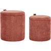 Bizzotto Set 2 pouf contenitore katia ginger