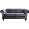Magazzini Cosma S.P.A. DIVANO 3 POSTI CHESTERFIELD IN VELLUTO TAUPE
