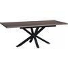 Magazzini Cosma S.P.A. TAVOLO ALLUNGABILE GARFIELD GRIGIO EFFETTO CEMENTO STRUTTURA NERA 160/200 X 90