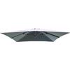Magazzini Cosma S.P.A. Telo per ombrellone darwin palo laterale, 3x3 m, grigio