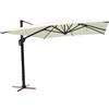 Magazzini Cosma S.P.A. Stephenson, ombrellone nero palo laterale 4x4 telo beige