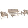 Bizzotto Set 4 salotto con cuscini kalimera desert big