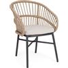 Bizzotto Sedia con braccioli e cuscini odivelas beige
