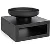Bizzotto Braciere con portalegna efesto nero 70x38h cm