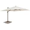 Bizzotto Ombrellone dallas palo laterale, telo bianco, 3x3 m