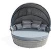 Magazzini Cosma S.P.A. CONCHIGLIONE BRASILE CON CUSCINI IN WICKER, GRIGIO