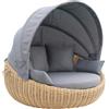 Magazzini Cosma S.P.A. Conchiglione manila marrone, Ø170x94h cm