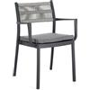 Bizzotto Alvin, sedia con braccioli con cuscino antracite/grigio chiaro