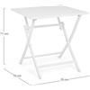 Bizzotto Tavolo pieghevole elin 70x70 bianco LH30