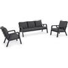 Bizzotto SET3 SALOTTO C-C TRUMAN ANTRACITE JX55