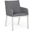 Bizzotto Sedia con braccioli Owen Lunar