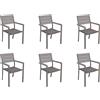 Magazzini Cosma S.P.A. SET 6 POLTRONE CERVIA IMPILABILI TAUPE