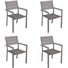 Magazzini Cosma S.P.A. SET 4 POLTRONE CERVIA IMPILABILI TAUPE