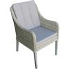 Magazzini Cosma S.P.A. Poltrona Malesia in wicker grigio con cuscino