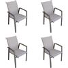 Magazzini Cosma S.P.A. SET 4 POLTRONE MAILI IMPILABILI taupe