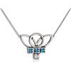 caï Women, Collana da donna Eastern Love, in argento sterling 925 rodiato, 45 cm, colore: nero, 45 cm, Argento sterling, Zirconia cubica