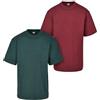 Urban Classics Tall Tee 2-Pack, T-shirt, Uomo, Multicolore (Redwine+Bottlegreen), XXL