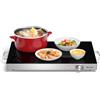 FANTASK Piastra elettrica da 56 x 36 cm, in acciaio inox, con regolatore di temperatura da 50 ℃ a 120 ℃, per feste, matrimoni, ristoranti