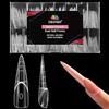 EBANKU 150PCS 3D Reverse French Dual Form, Magic Caps Zone French Nail Dual Form Kit Per Estensione Rapida Delle Unghie Casa o Salone(Mandorla)