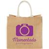 1 Borsa con Bordi Colorati Resistente fino a 12 Kg in Juta e Cotone Personalizzata Ideale come Gadget Mare, Promozionale