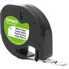 DYMO Nastro Originale CARTA Nero su Bianco (S0721510, 91200) (12 mm X 4 m) DYMO LetraTAG
