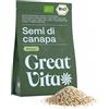 GREAT VITA Semi di Canapa Decorticati Bio 1kg MeaVita, Hemp Seeds da Mangiare, Ricchi di Proteine e Omega-3, Vegan, Senza Glutine