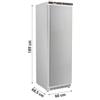 Armadio Congelatore Professionale Inox 400, -22°C/-18°C, con Interno in ABS Termoformato, Maniglia Integrata e 6 Ripiani Fissi