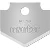 MARTOR 10x Lama Cutter Appuntita 19 mm, 2 usi, Doppio Taglio, Acciaio | Lama di ricambio cutter, doppio taglio, doppio lato, in dispenser, per bisturi & coltello grafico, precisione. No. 760.50