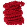 Yalulu - Mini pompon per capelli, con pizzo e nastro, per abbigliamento, fai da te, accessori per cucito, fai da te, 9 metri, rosso