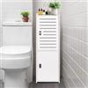 powerking Armadi da bagno a 3 livelli, armadio a pavimento bianco con porte per camera da letto, soggiorno, cucina, balcone, ufficio