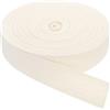 QUARKZMAN Nastri in Sbieco Twill, 41M x 50mm Nastro di Cotone in Tessuto Rotolo Nastro a Spina di Pesce Fettuccia per Abbigliamento Accessori Borse Cucito Fai da Te Rilegature, Bianco Beige
