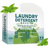 Qibivfo Fogli Detersivo Bucato 200 Lavaggi (100×2 Fogli), Detersivo Universale Senza Plastica ed Ecologico, Biodegradabile e Solubile in Acqua, Compatto e Ideale per Viaggi e Casa