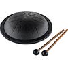 Sonic Energy Steel Tongue Drum - Mini Tank Drum in C Maggiore - Strumento in Acciaio Inossidabile per Meditazione, Yoga, bambini - include mallets e borsa (MSTD1BK)