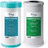 iSpring F2WGB21BM - Set di cartucce di ricambio per filtro dell'acqua CTO, filtro dell'acqua CTO e ferro e manganese, 11,4 x 25,4 cm