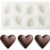 duoyif Stampo Per Torta a Forma Di Cuore Ø 7cm Stampo Silicone Cuore 3d Stampi Da Forno a Forma Di Cuore Per Fare Mousse Praline Gelatina Cioccolato Decorazione Torta (8 Cavità, 7x7x3,5cm)