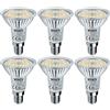 WSMCN Lampadine LED E14 R50, Luce Bianca Naturale 4000K, 6.5W Equivalenti a 100W, 770LM, Non Dimmerabile, Senza Sfarfallio, Angolo Fascio 120°, Faretto LED ad Alta Efficienza, Set da 6
