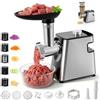 Tnamdan Tritacarne elettrico,insaccatrice per salsicce,tritacarne elettrico in acciaio inossidabile da 2800W max e tritatutto per verdure,3 piastre di macinatura,taglierina per verdure con 5 lame