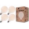 greenandco 4x Lampadina LED dimmerabile stile vintage opale con rombi E27 G125 4W 350lm IRC90+ 3000K (bianco caldo) 360° 230V, senza sfarfallio