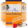 LogicaShop Blocchetto Ricevute Sanitarie Non Numerate, Bollettario Fatture in Duplice Copia Autoricalcante 50x2 (01)