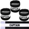 MBSIVSA 3 Pezzi Fascia da Capitano da Calcio, Adulto Professionale Fascia Capitano Calcio, Elastica Regolabile con Strappo e Laccetto per Il Braccio per Adulti Sport