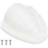 PATIKIL 2-29/32 Coperchio di Sfiato per Cavo in Nylon Marino Bianco | Tappo di Sfiato in Plastica a Conchiglia, con Viti di Installazione, per Yacht