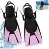 Udbrud Pinne da Snorkeling, Pinne Regolabili Pinne da Immersione TPR Antiscivolo Pinne Corte Nuoto per Snorkeling, Immersioni, Nuoto, Adulti, Uomini, Donne (Rosa)