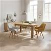 meublescosy MEUBLE COSY Sedie da Pranzo Set di 4 Scandinave Girevoli 360° con Schienale, Seduta Confortevole, Design Moderno, Sedie da Cucina, Colorate