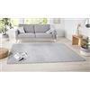 HANSE Home Nasty - Tappeto Pelo Corto, Sala da Pranzo, Soggiorno, cameretta dei Bambini, corridoio, Camera da Letto, Cucina, Tinta Unita, Argento, 160 x 240 cm, Polipropilene