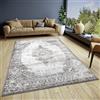 HANSE Home Tappeto in stile retrò, orientale, a pelo corto, stile vintage, per camera da letto, sala da pranzo, soggiorno, corridoio, cucina, colore crema, nero, 120 x 170 cm