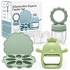 CLDY Contenitore per alimenti per bambini, ciuccio per frutta, dispenser di alimenti per frutta in silicone, ghiaccioli per dentizione latte materno per bambini, senza BPA, adatto per l'alimentazione