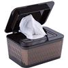 sigaer Wet Wipes Box Baby Wet Wipes Box Con Coperchio Scatola di Immagazzinaggio Per Wet Wipes Riutilizzabili Wet Wipes Box Portatile Asciugamani Da Viaggio Dispenser Wipe Bags Per I Bambini (Marrone)