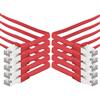 1aTTack.de Cavo di rete piatto Cat.7 Gigabit Ethernet Lan (RJ45), 10Gbit/s, compatibile con Cat.5 -Cat.5e - Cat.6 Rosso / 10 pz 0,5 m