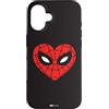 Marvel Custodia per iPhone 16 Marvel Spider-Man - Maschera a forma di cuore per San Valentino anni Sessanta